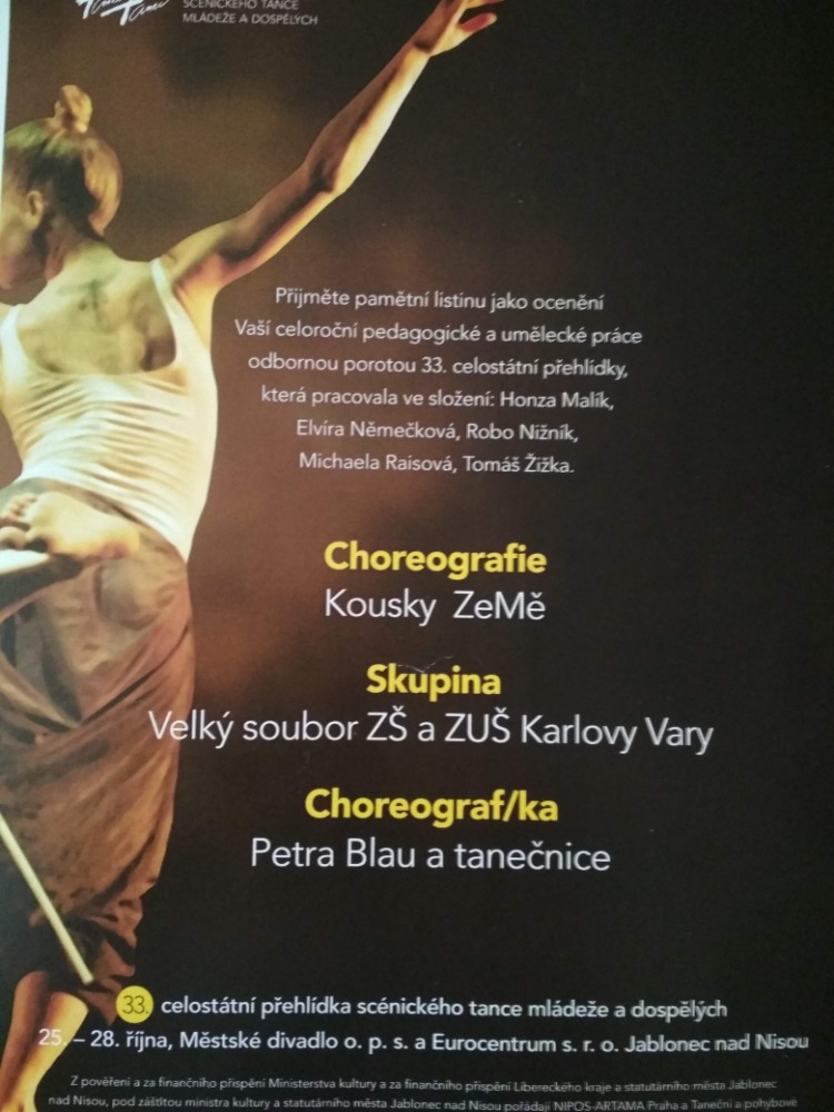 plakat - Oceneni Kousky ZeMe