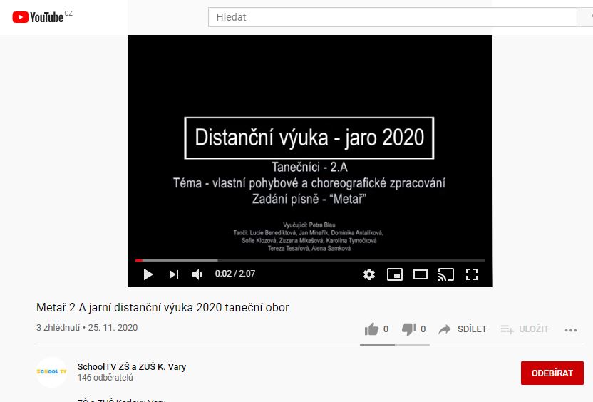 dist.vyuka jaro tanecni obor metar